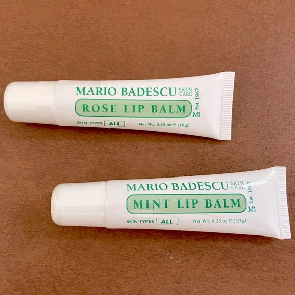 Mario Badescu NWT set of 2! lip balms- Rose Balm and Mint Balm. Lip rescue - Picture 1 of 5